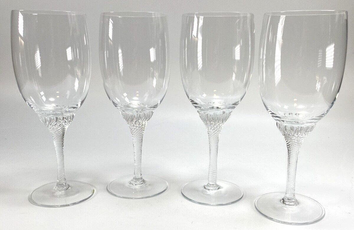 Pretty Twisted Stem Water/Wine Glasses 7 1/2\