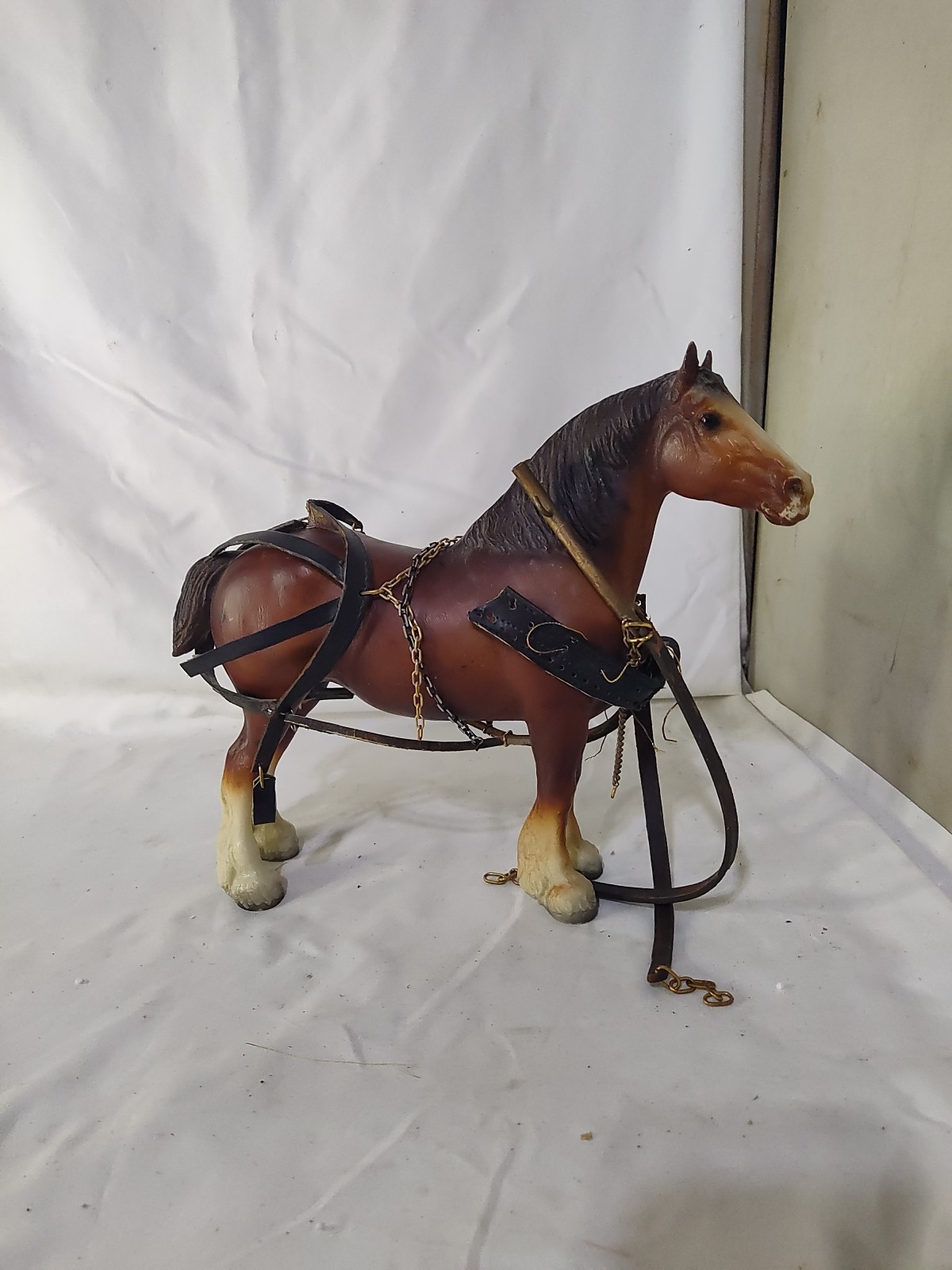 Vintage Breyer  Clydesdale Draft Hoese w Broken Harness 