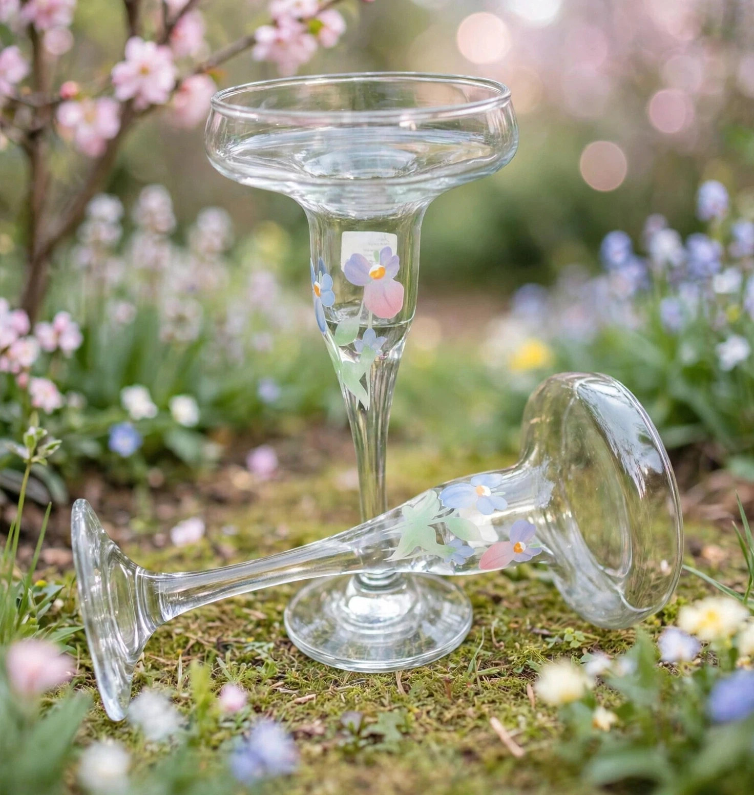 Vintage Pasabahce Hand Painted Crystal Candle Holders Made In Turkey Vintage Pasabahce Hand Painted Crystal Candle Holders Made In Turkey