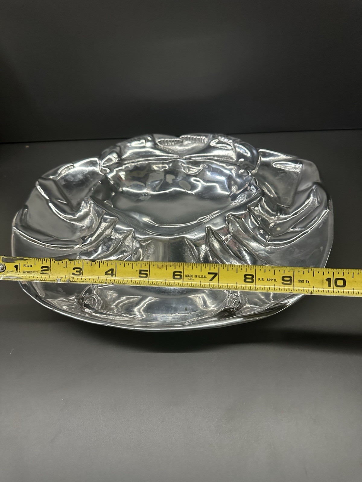 MARIPOSA BRILLANTE 1999 MEXICO ALUMINUM SERVING BOWL DISH 12 1/4