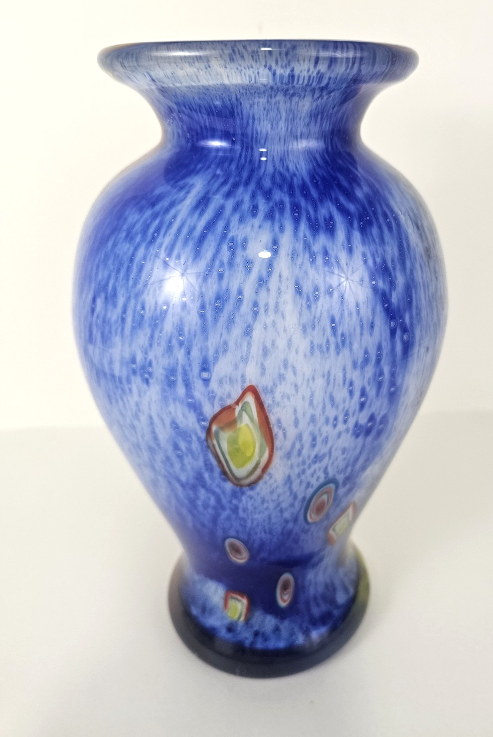VTG Italian Blue Orange Millefiori 11\ VTG Italian Blue Orange Millefiori 11\