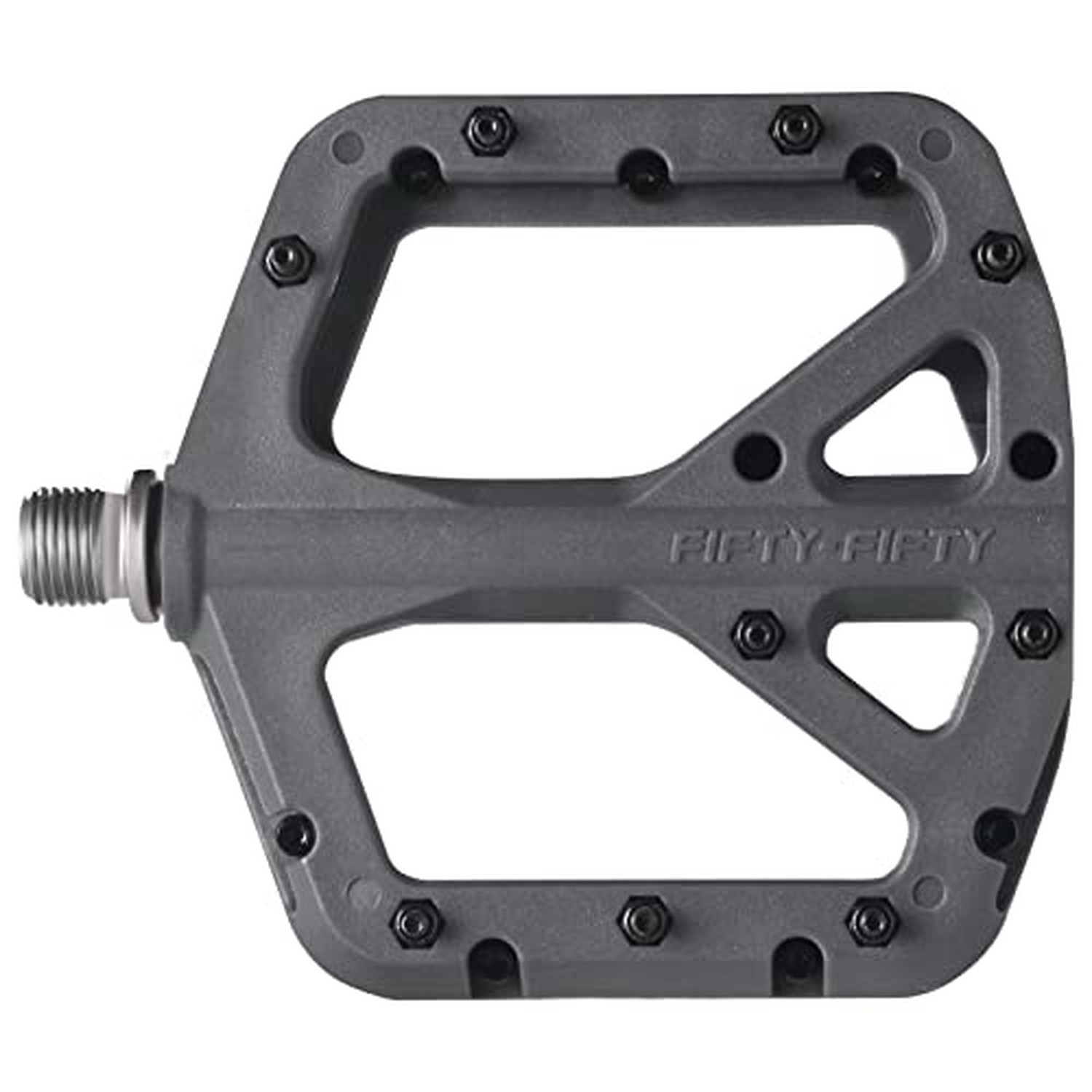 FIFTY-FIFTY Mountain Bike Pedals, Non-Slip MTB Nylon Composite Flat Pedals Grey FIFTY-FIFTY Mountain Bike Pedals, Non-Slip MTB Nylon Composite Flat Pedals Grey