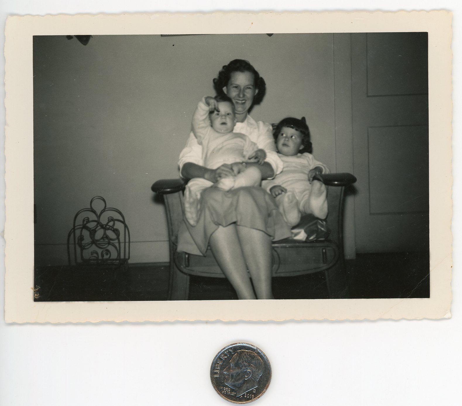 Vintage 1950s photo / Bigfoot Girl is Beginning to Wonder About Mutant Brother