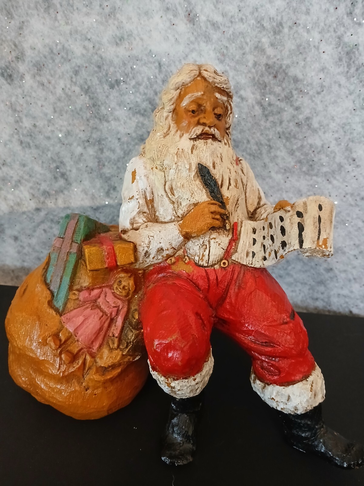 Beautiful Vintage Santa Checking his List-10\ Beautiful Vintage Santa Checking his List-10\