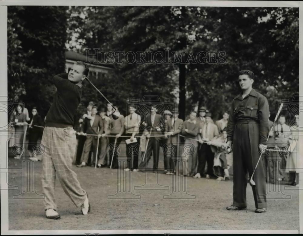 1938 Press Photo Golfer Johnny Goodman at National Open Golf Tournament 1938 Press Photo Golfer Johnny Goodman at National Open Golf Tournament