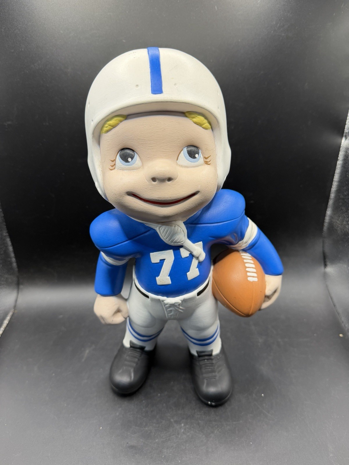Vintage Atlantic Mold Ceramic Football Player #77 Statue 11” Baltimore Colts