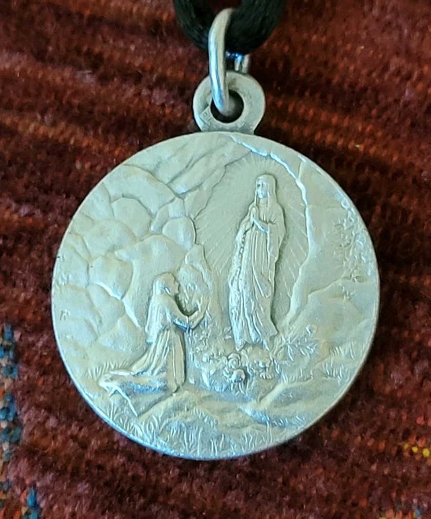 St. Bernadette Vintage & New Medal Catholic France Patron For Illness A. Penin St. Bernadette Vintage & New Medal Catholic France Patron For Illness A. Penin