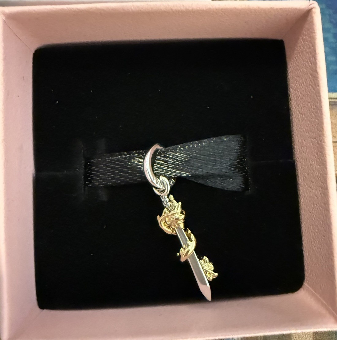 2026 Disney Pandora Princess Mulan Sword Gold Plated Lab Diamond Warrior SSilver 2026 Disney Pandora Princess Mulan Sword Gold Plated Lab Diamond Warrior SSilver