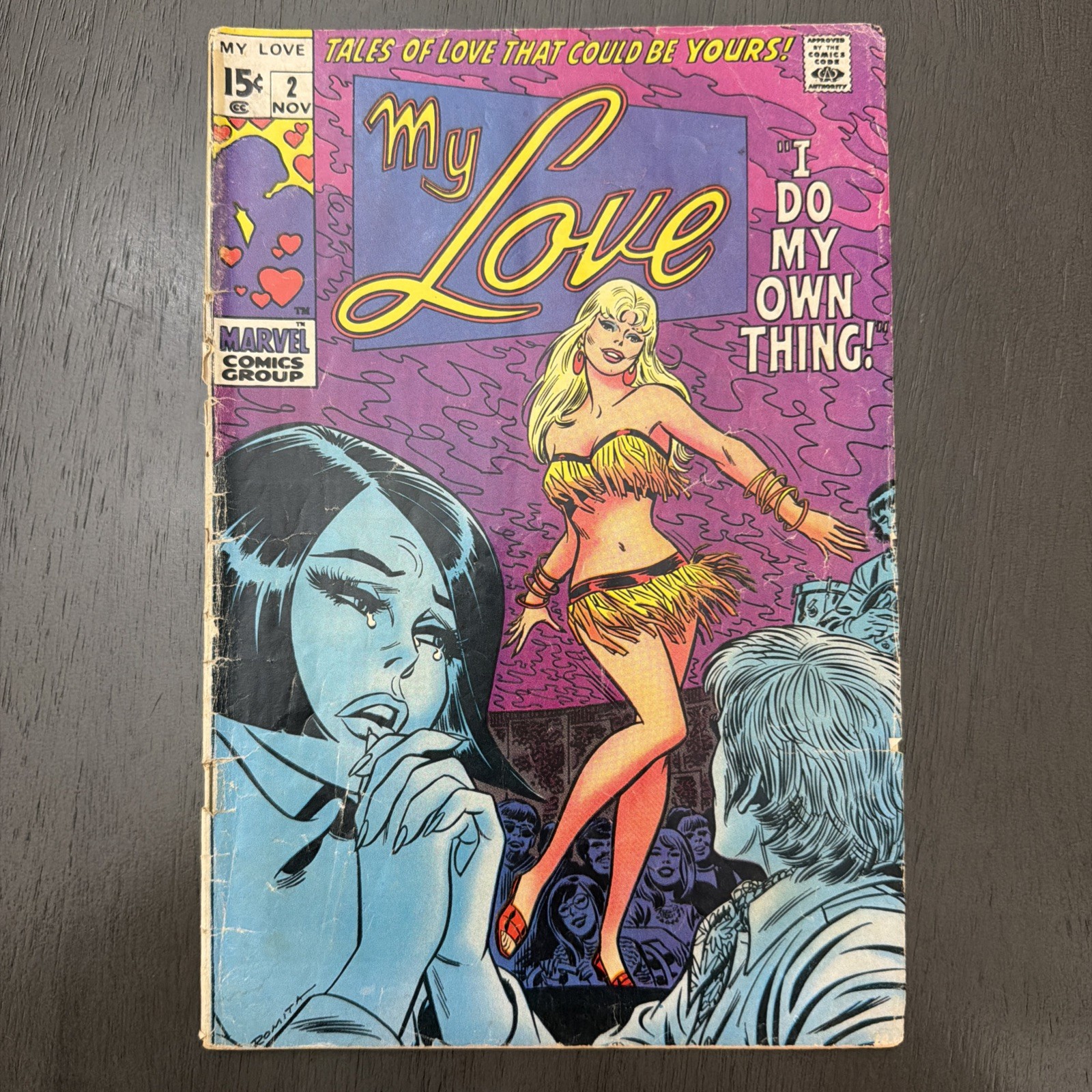My Love #2 Silver Age 1969 Marvel Comics Romance John Romita Sr. Cover My Love #2 Silver Age 1969 Marvel Comics Romance John Romita Sr. Cover