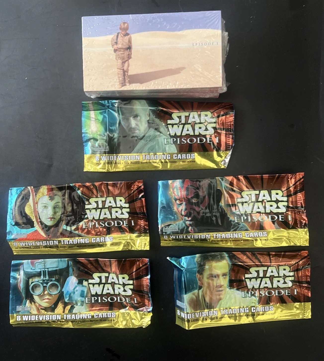 Topps 1999 Star Wars Episode 1 Widevision 80 Trading Card Set Complete NM CRISP