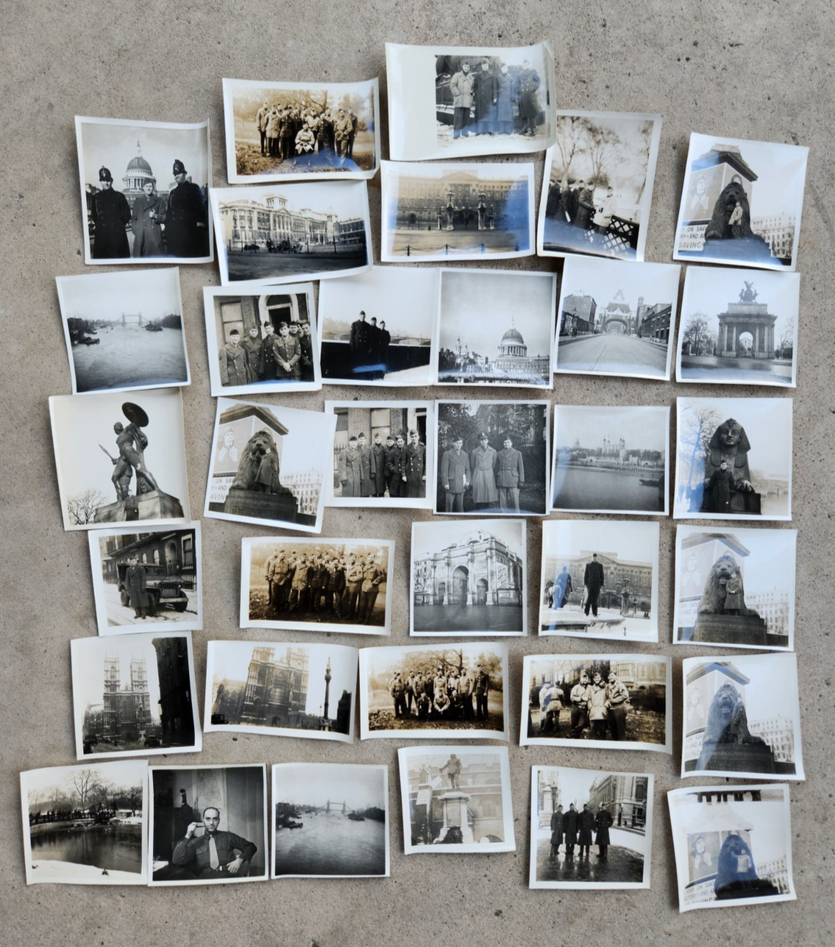 WWII US Army ETO Censor Stamped London Photo Lot 35 Named Soldiers 1944 1945