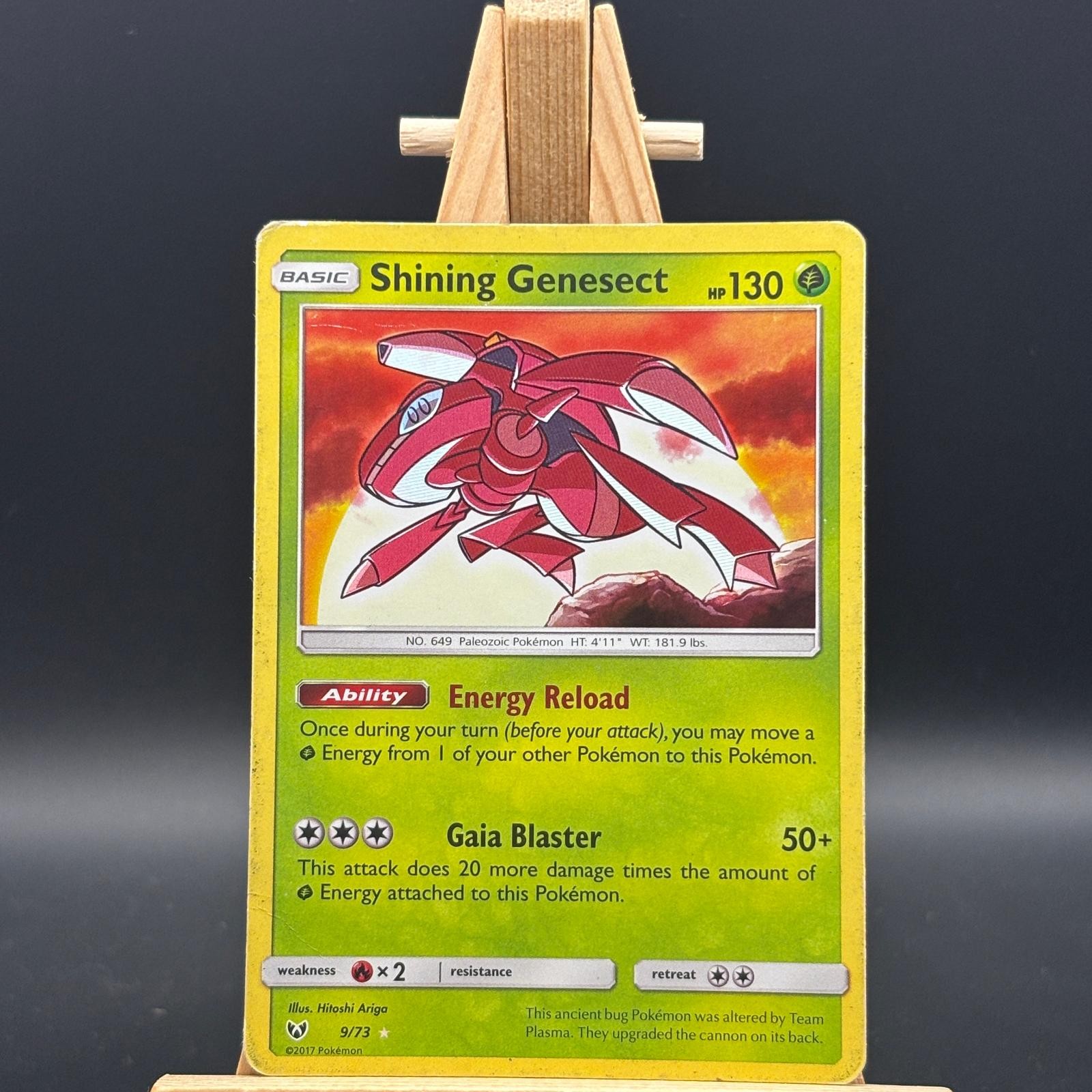 Pokemon Shining Genesect Holo 9/73 Shining Legends HP Pokemon Shining Genesect Holo 9/73 Shining Legends HP