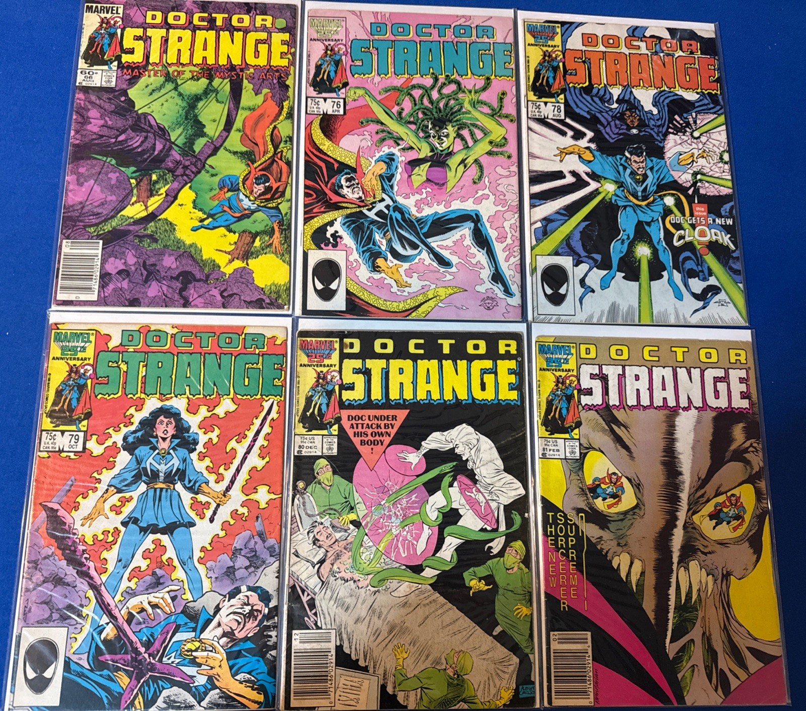Doctor Strange 6 Issue Lot #66, 76, 78-81 Newsstand Variants (Marvel, 1984) F/VF