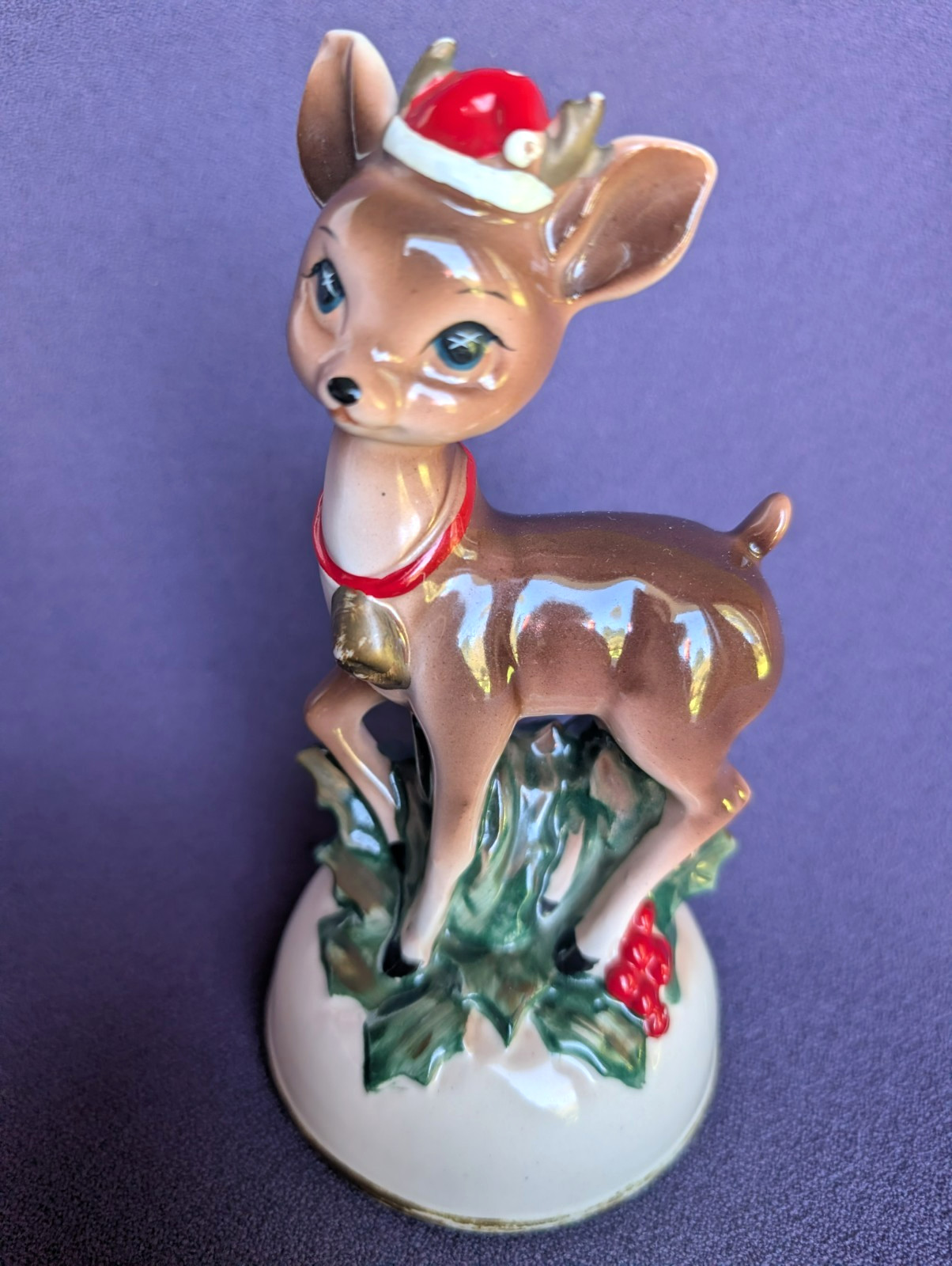 Vintage Mid Century 1950’s Hand Painted Ceramic Reindeer Rare 7\ Vintage Mid Century 1950’s Hand Painted Ceramic Reindeer Rare 7\