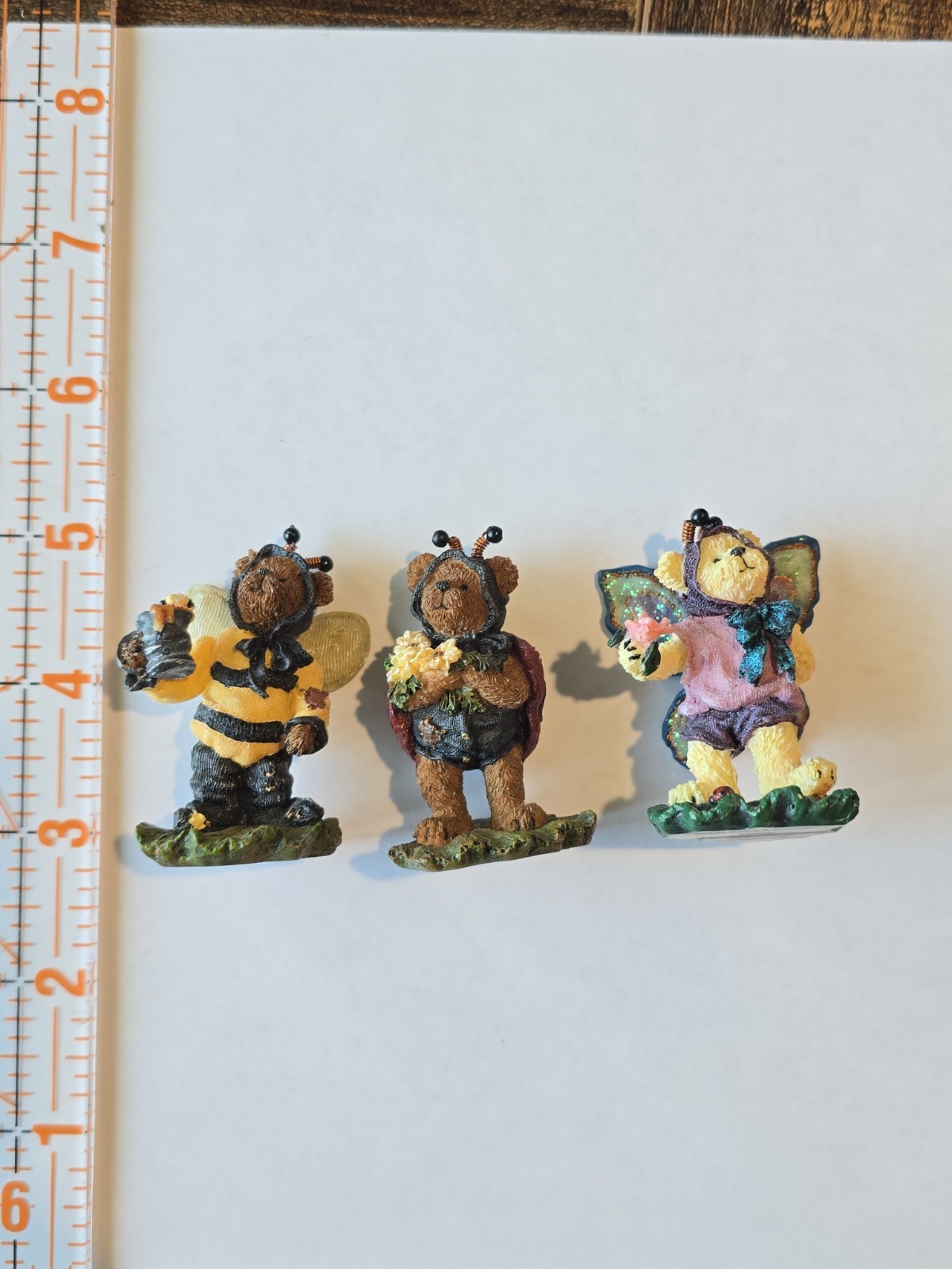 Small Boyd's Bear Figures From 2000 Flutter, Not, And Buzzie Small Boyd's Bear Figures From 2000 Flutter, Not, And Buzzie