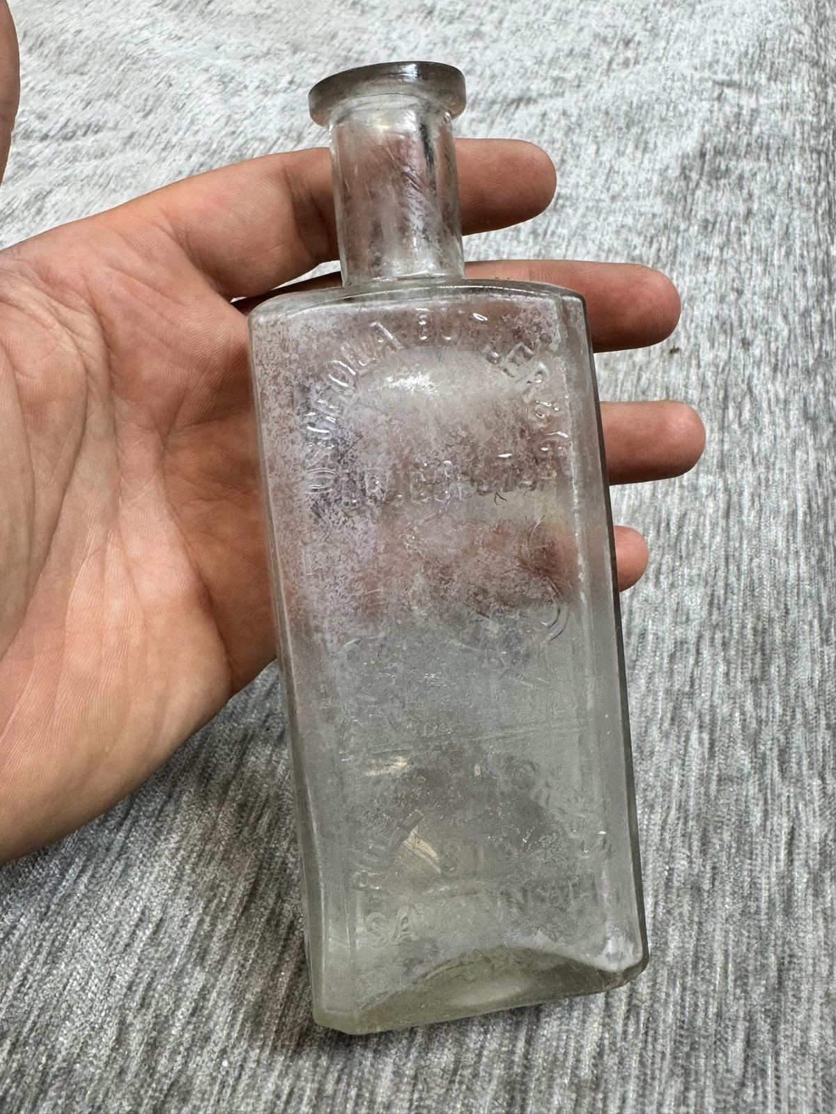 Vintage Osceola Butler & Co Druggists Medicine Bottle Savannah GA Clear Glass