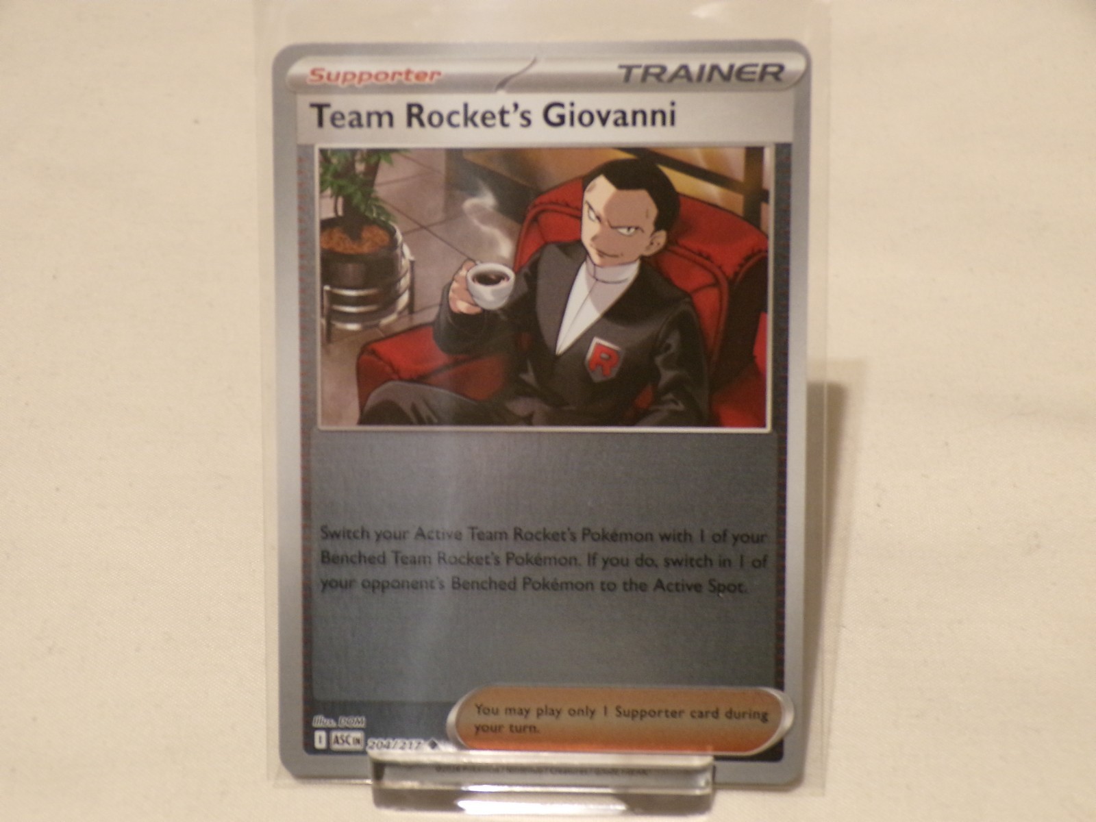 Pokémon TCG Team Rocket’s Giovanni 204/217 ME2.5 Ascended Heroes Reverse Holo Mt
