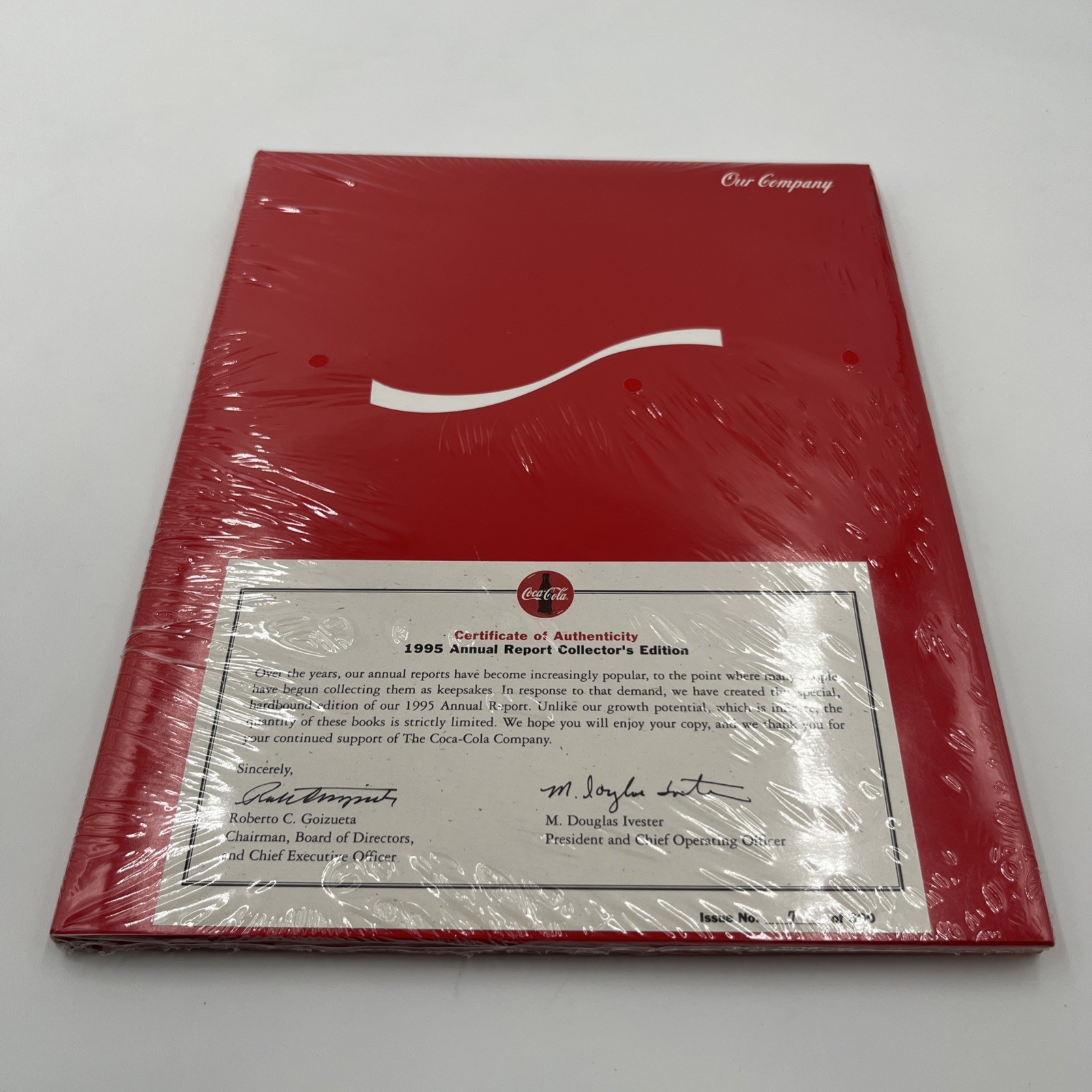 1995 Coca-Cola Annual Report Collector’s Edition Sealed Shareholder