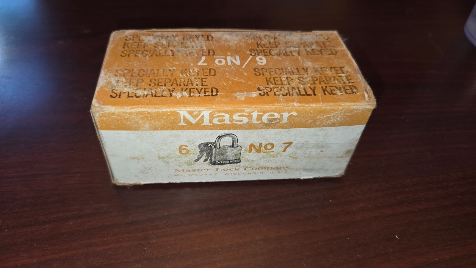 (6) Master Lock Padlocks #7  in original boxes - KEYED ALIKE #P716 New in Box