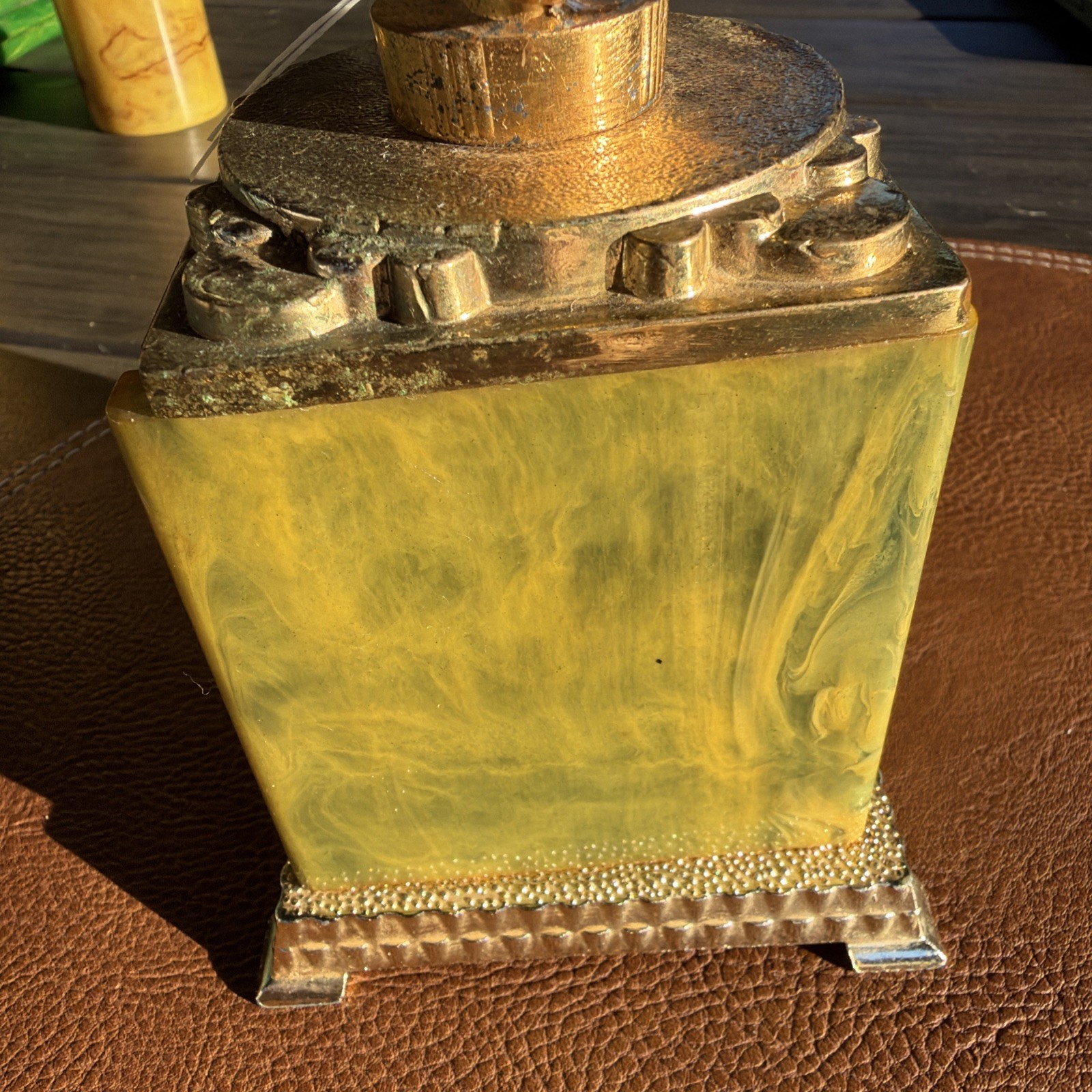 Vintage Catalin Bakelite green Trophy Great Color