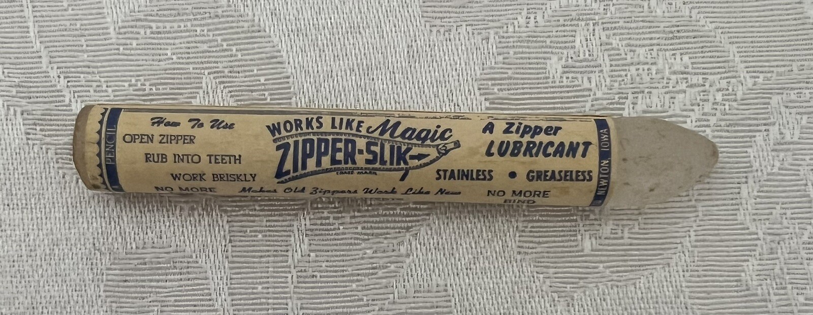 Vintage Dry Cleaner Advertising • ZIPPER-SLIK • North Canton (Ohio) Cleaners