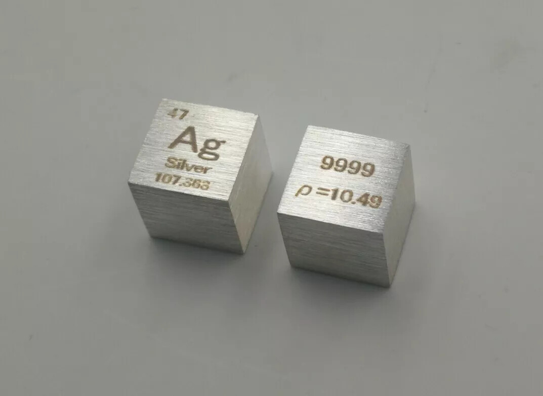 1PC 10mm Metal Silver Cube 99.99% Pure Ag Density Specimen Element Collection 1PC 10mm Metal Silver Cube 99.99% Pure Ag Density Specimen Element Collection