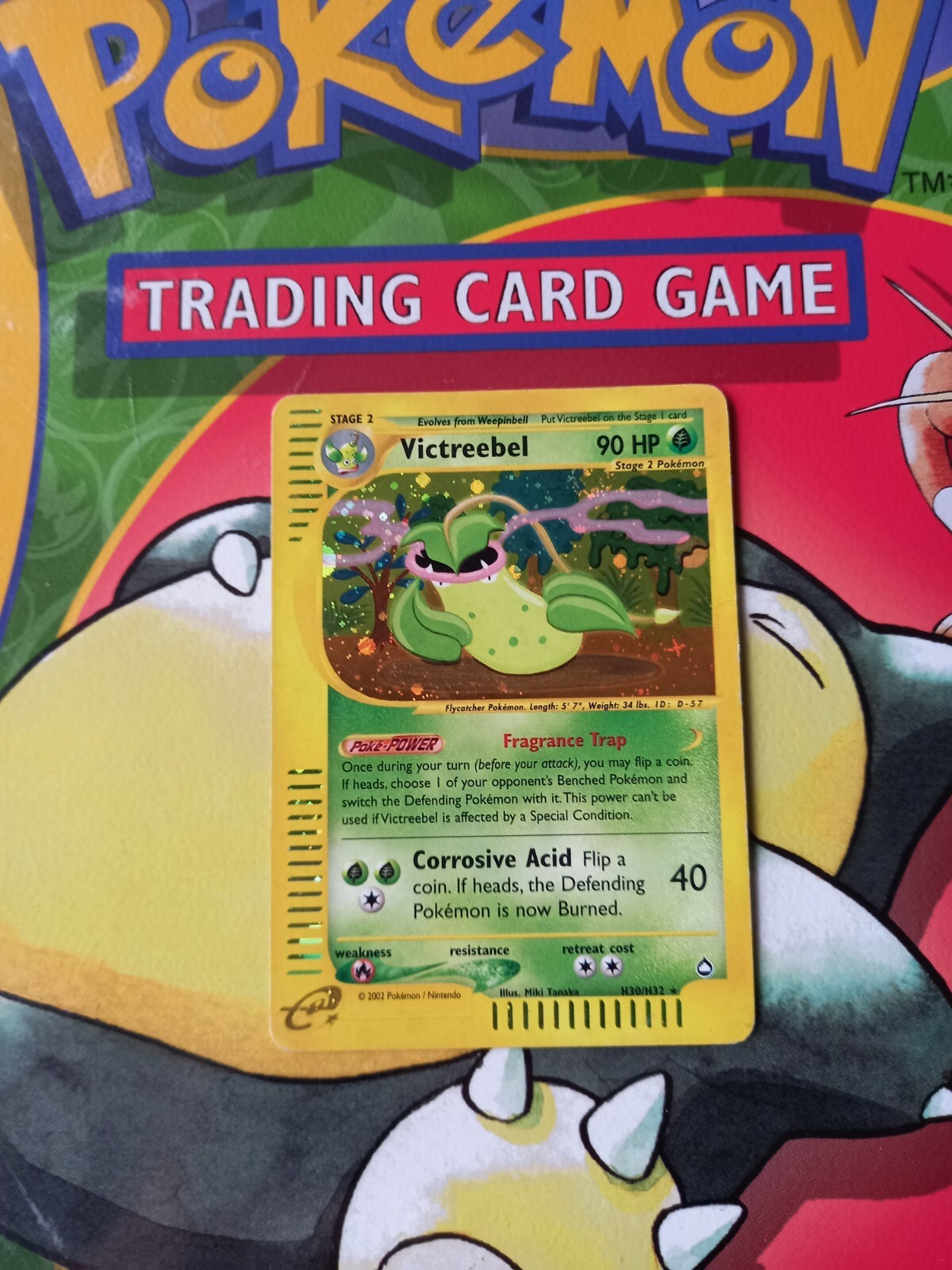 Victreebel H30/H32 Holo Rare Aquapolis Pokemon Card - Swirl