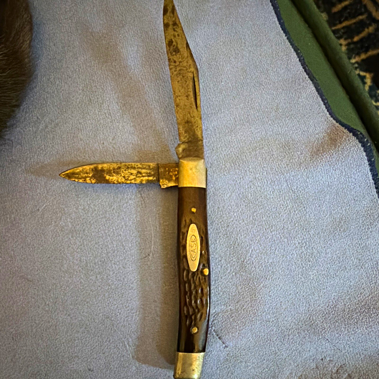 Vintage 1965-1969 Case XX USA 6232 Red Jigged Bone Jack Knife 2-Blade