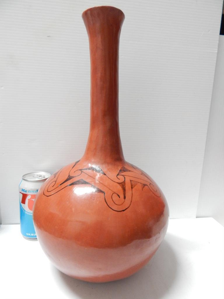 IMPORTANT + MONUMENTAL MARICOPA INDIAN POTTERY WATER BOTTLE  PHYLLIS JOHNSON(d)