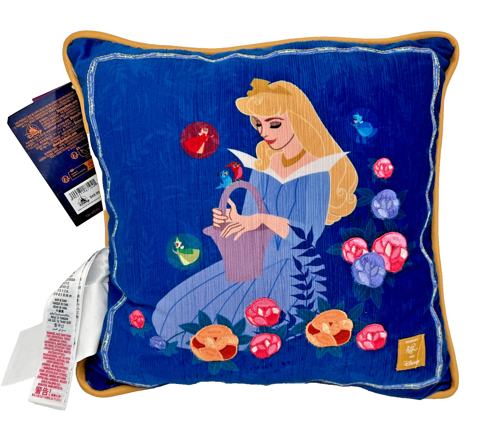 Disney Ashley Taylor Sleeping Beauty Collection 12-inch Square Throw Pillow Disney Ashley Taylor Sleeping Beauty Collection 12-inch Square Throw Pillow