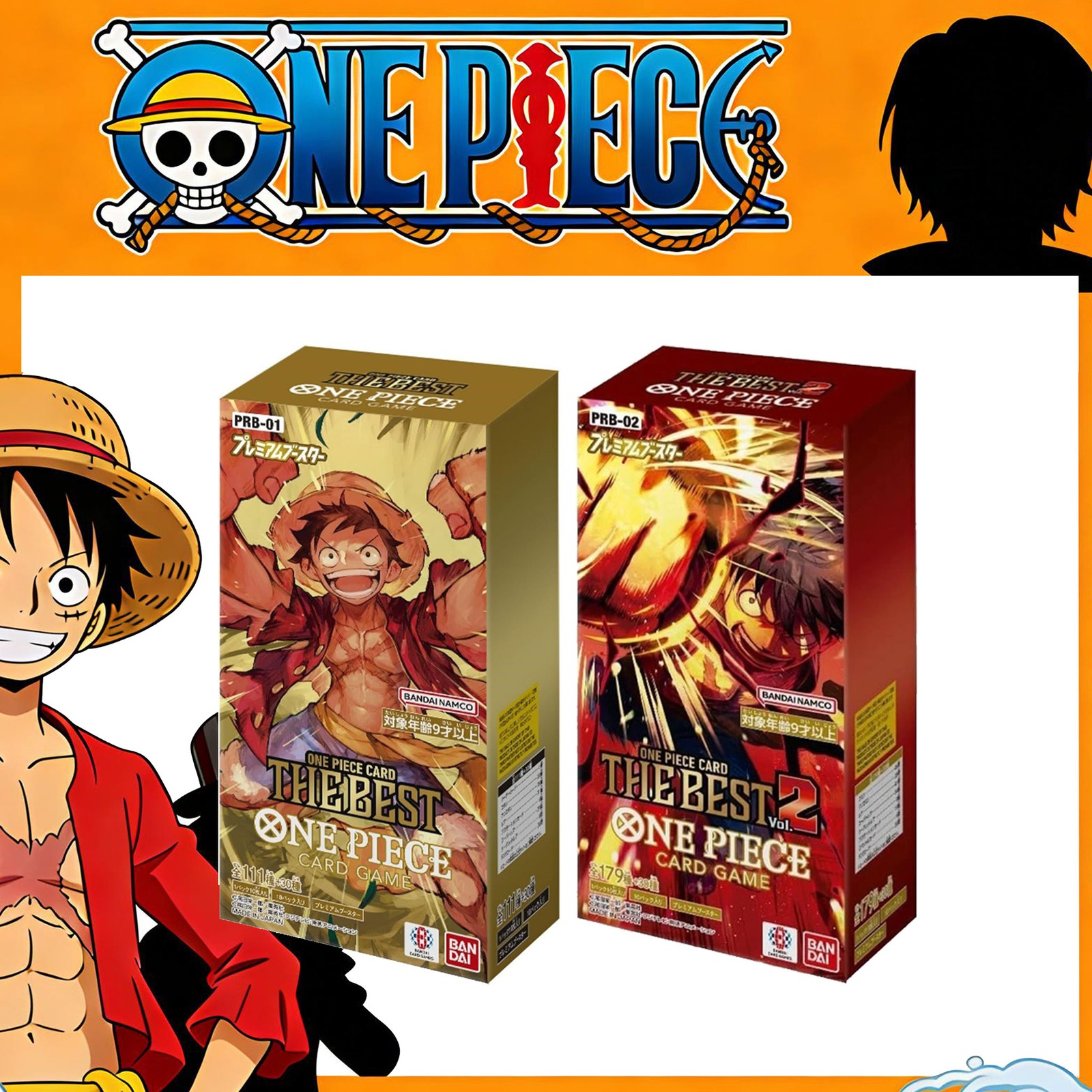 Sealed Japanese The Best PRB-01 PRB-02 Booster Box One Piece Card Game TCG