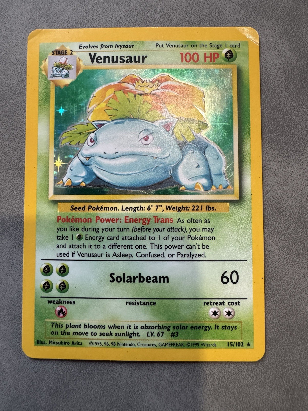 Pokémon TCG Venusaur Base Set 15/102