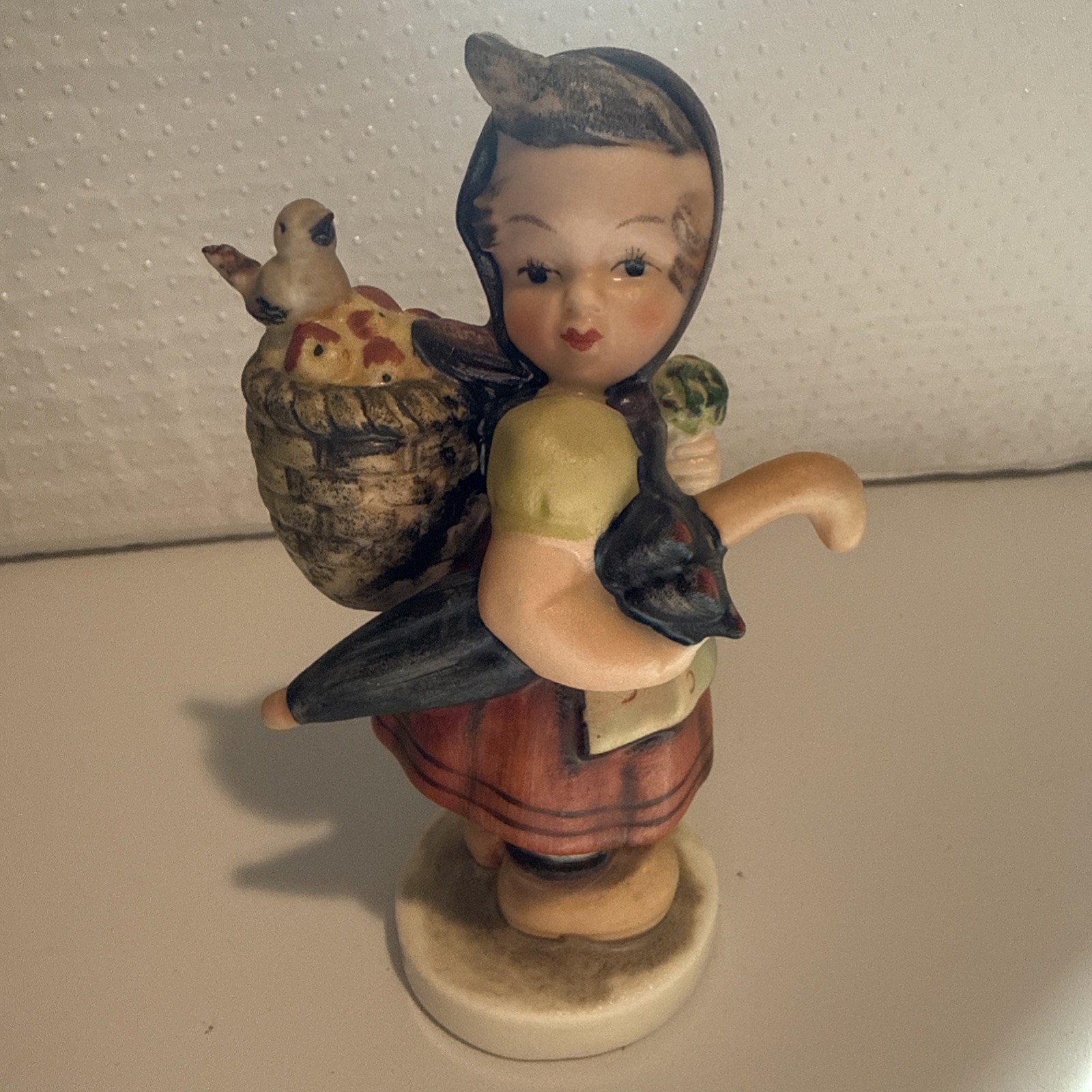Vintage Hand Painted Girl with Umbrella Figurine Friedel Bavaria, West Germany Vintage Hand Painted Girl with Umbrella Figurine Friedel Bavaria, West Germany
