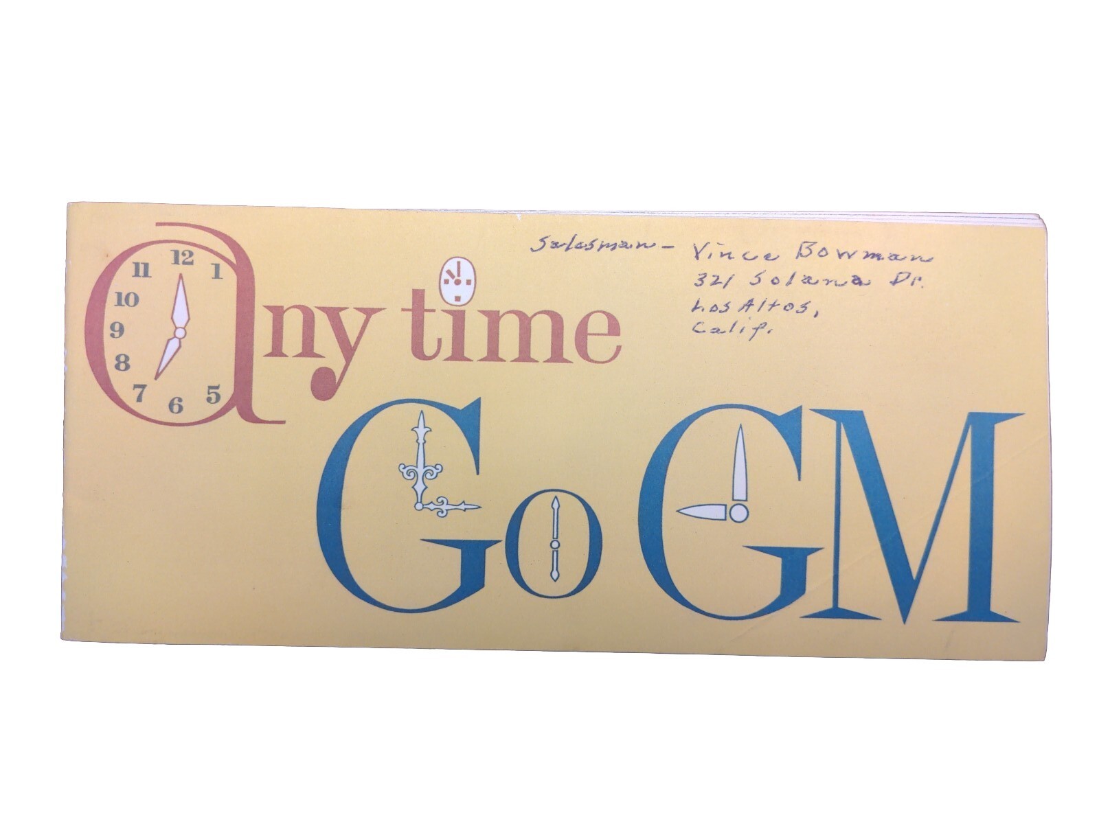 Vtg 1963 GM Go Any Time Sales Brochure Chevrolet Pontiac Oldsmobile Impala...