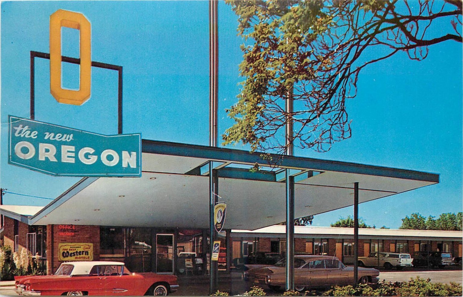 New Oregon Motel Eugene OR Postcard 1960s Mid-Century Modern Best Western 1960s New Oregon Motel Eugene OR Postcard 1960s Mid-Century Modern Best Western 1960s