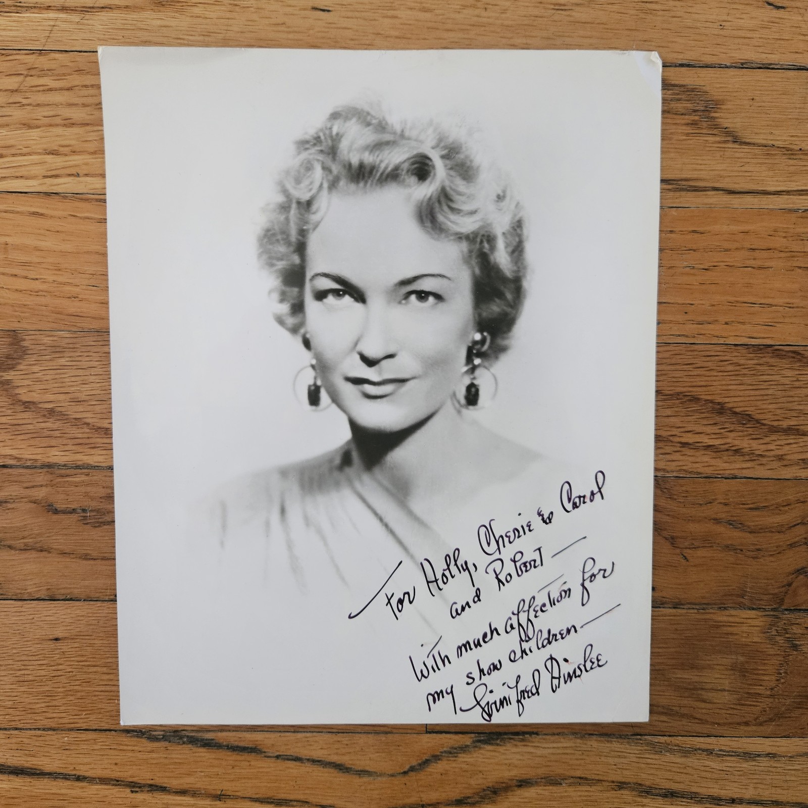 VINTAGE 1950\'S RARE WINIFRED AINSLEE BROADWAY ACTRESS SIGNED AUTOGRAPH PHOTO