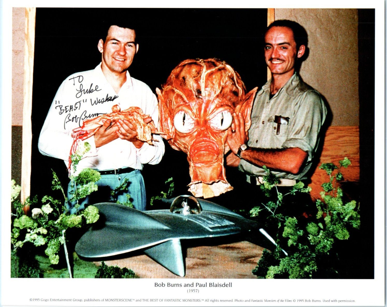 Bob Burns Special Effects Monster Artist Autograph Signed Photograph Photo