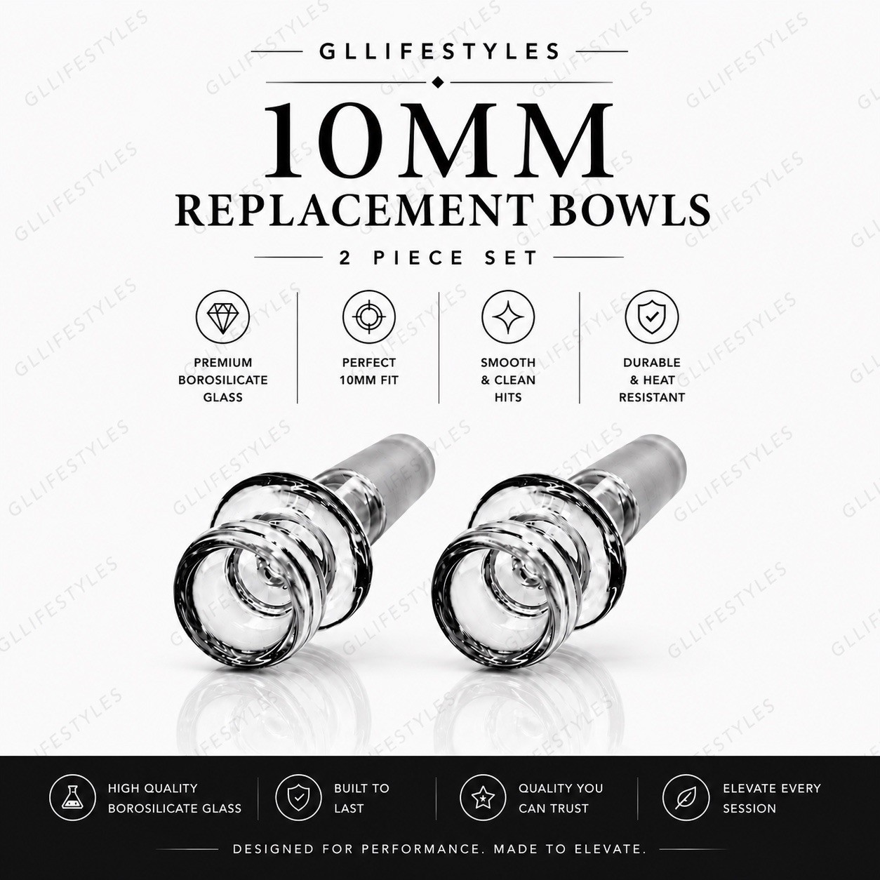 Pack Of (2) 10MM MALE JOINT CUP BOWL, Replacement Parts For Grav, MAV, Diamond Pack Of (2) 10MM MALE JOINT CUP BOWL, Replacement Parts For Grav, MAV, Diamond