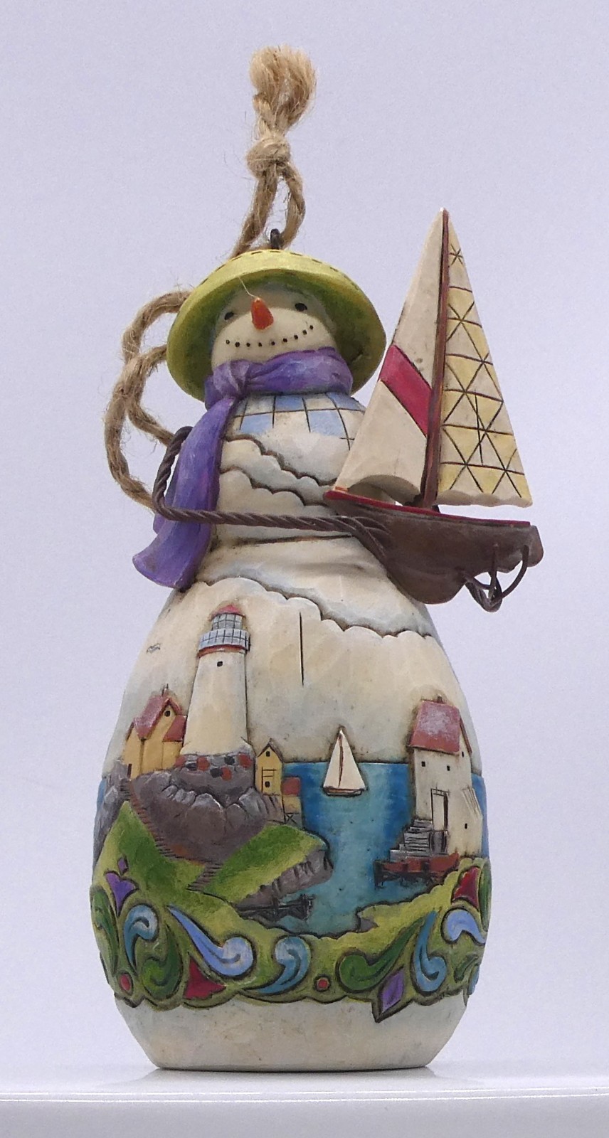 2009 Jim Shore Heartwood Creek COASTAL SNOWMAN Ornament - #4014871-  Ships FREE