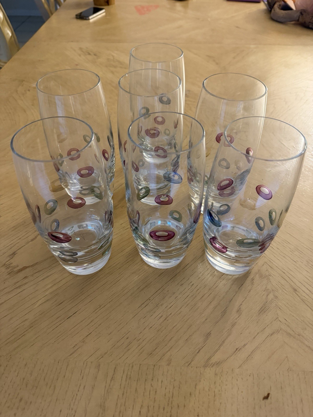 7 Stunning VTG Block Crystal Highball Glasses ‘Cabaret’ Discontinued Poland EUC