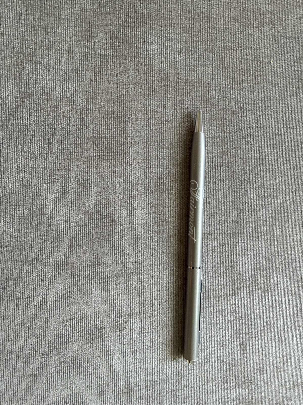 Vintage Fairmont Hotel Twist Black Ink Ball Point Silver/Gray Metal Pen Vintage Fairmont Hotel Twist Black Ink Ball Point Silver/Gray Metal Pen
