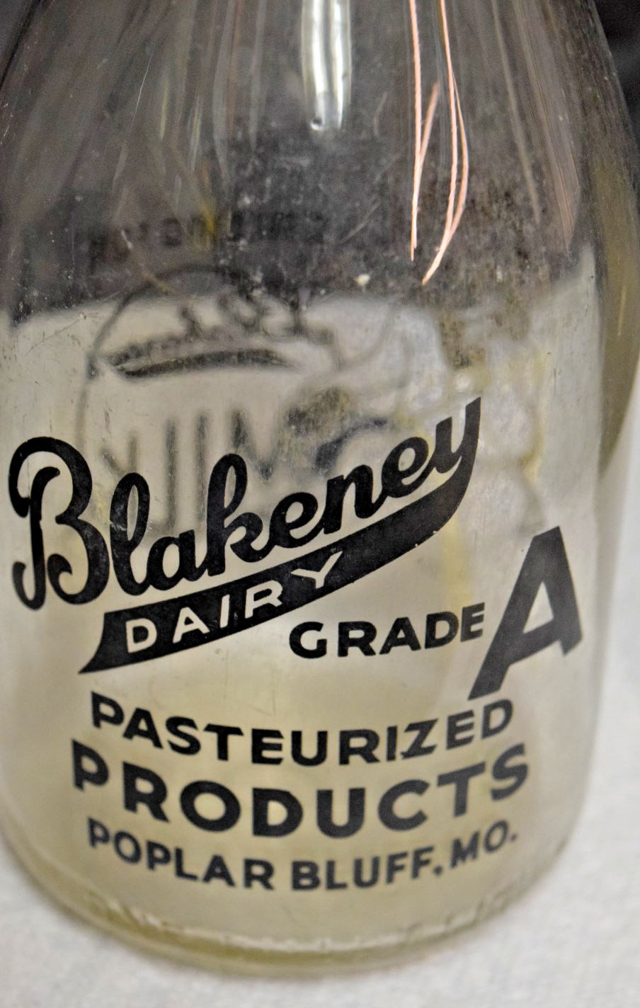 Milk Bottle, Blakeney Dairy, Poplar Bluff Mo, Glass, Soda Fountain, Vintage