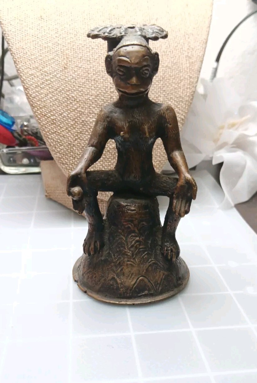 VTG Unique Metal Statue Figurine 