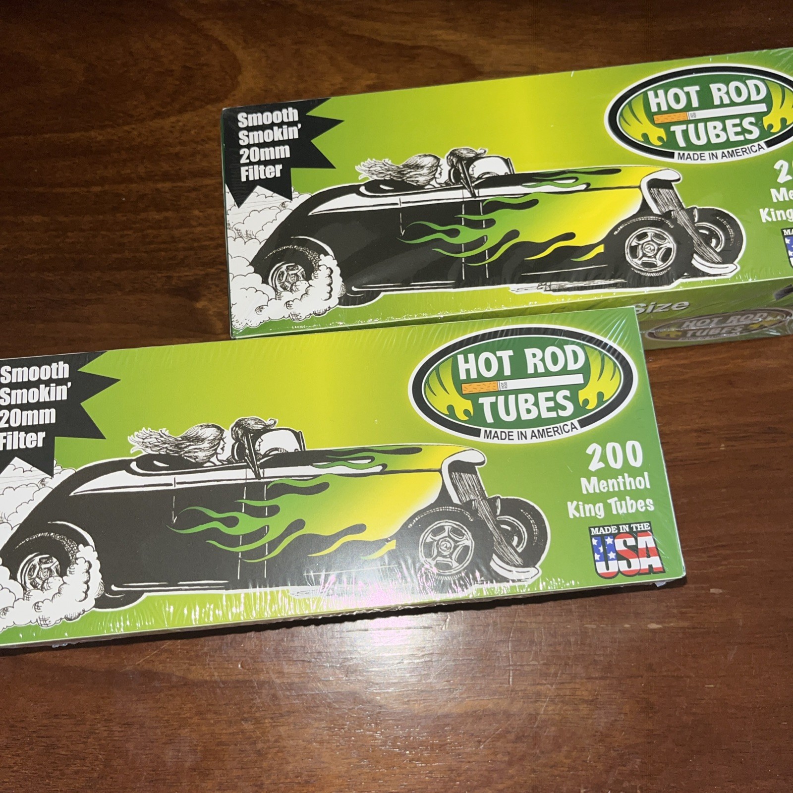 2x Hot Rod Tubes 200 Menthol King Tubes Made In The USA Sealed New 2x Hot Rod Tubes 200 Menthol King Tubes Made In The USA Sealed New