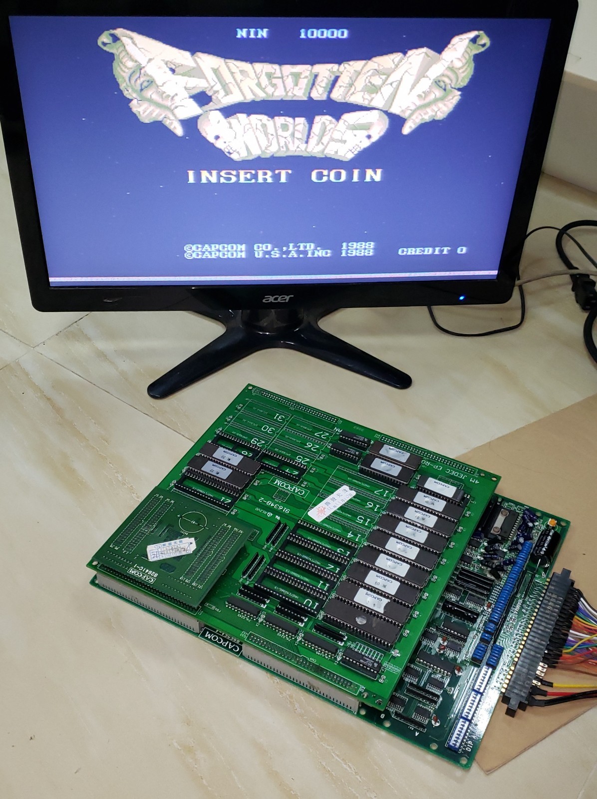 Forgotten World CPS PCB Arcade Video Game Capcom 1988