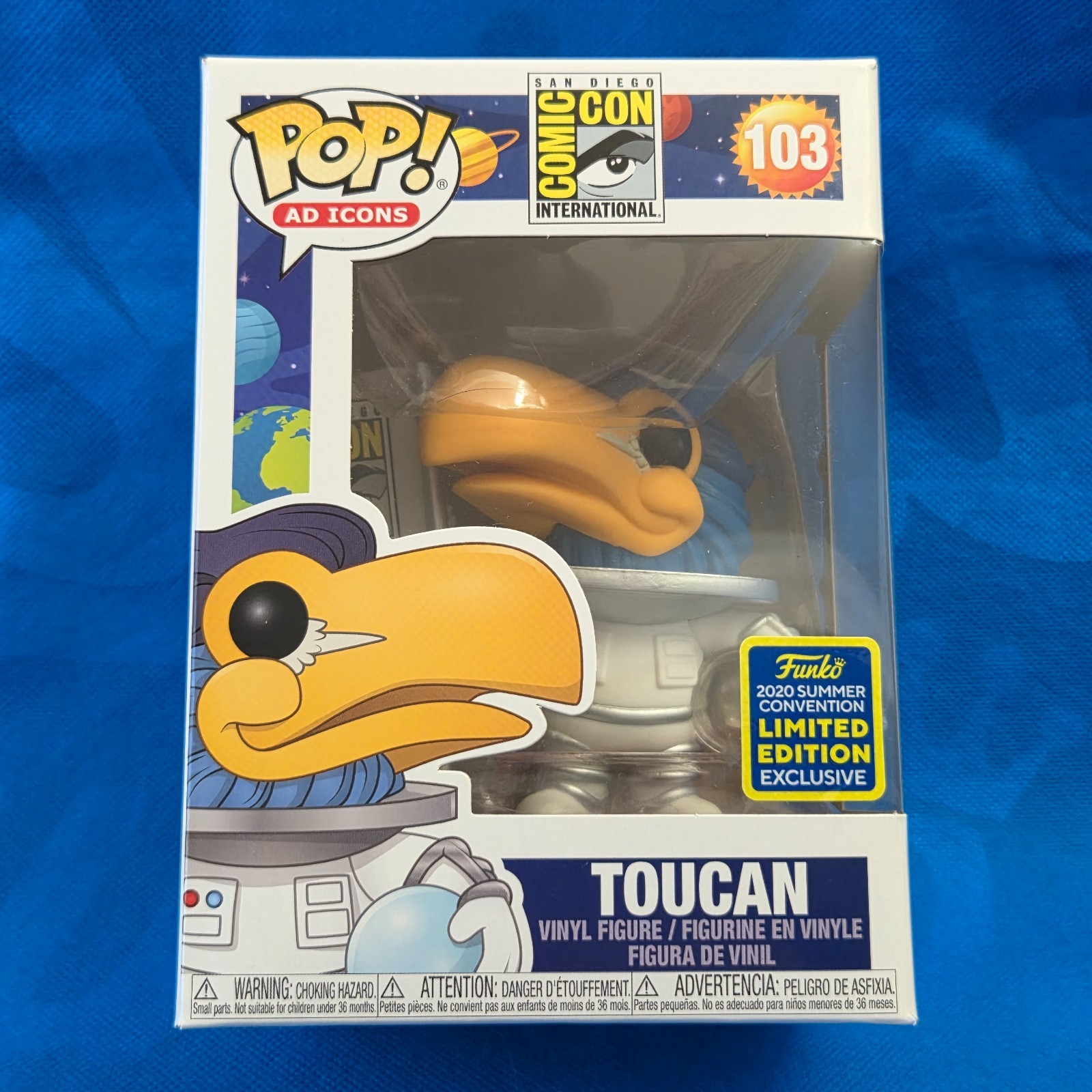 New SDCC 2020 Funko Pop Ad Icon: White Astronaut TOUCAN Vinyl Figure