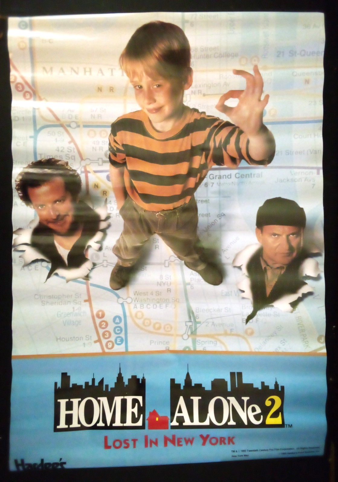 VTG 1992 HARDESS PROMO POSTER HOME ALONE 2 LOST IN NEW YORK 26\ VTG 1992 HARDESS PROMO POSTER HOME ALONE 2 LOST IN NEW YORK 26\