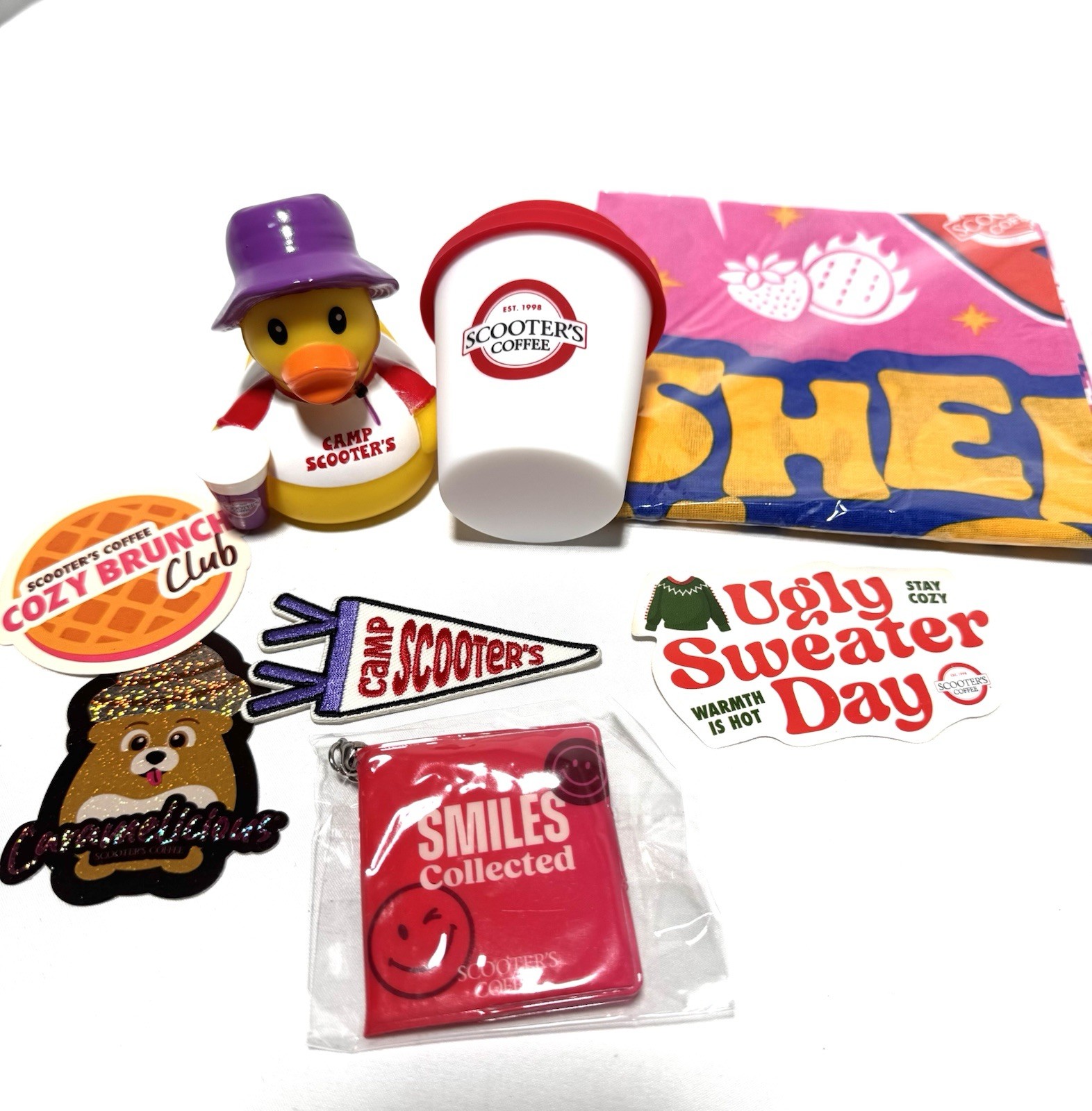Scooter’s Coffee Pup Cup Club Silicone 3.5oz Bandana Patch Sticker Ducky Merch 2 Scooter’s Coffee Pup Cup Club Silicone 3.5oz Bandana Patch Sticker Ducky Merch 2