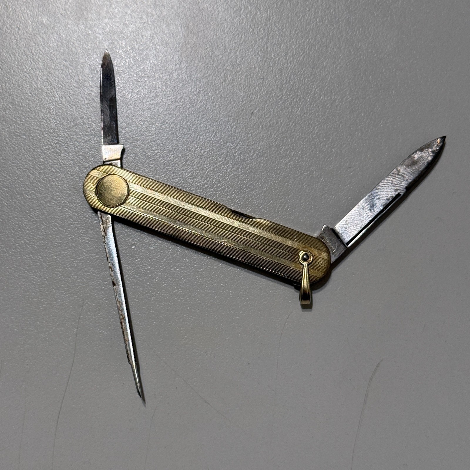 Antique Remington UMC Pocket Knife Gold Tone Engraved Handle Watch Fob 1920s Antique Remington UMC Pocket Knife Gold Tone Engraved Handle Watch Fob 1920s