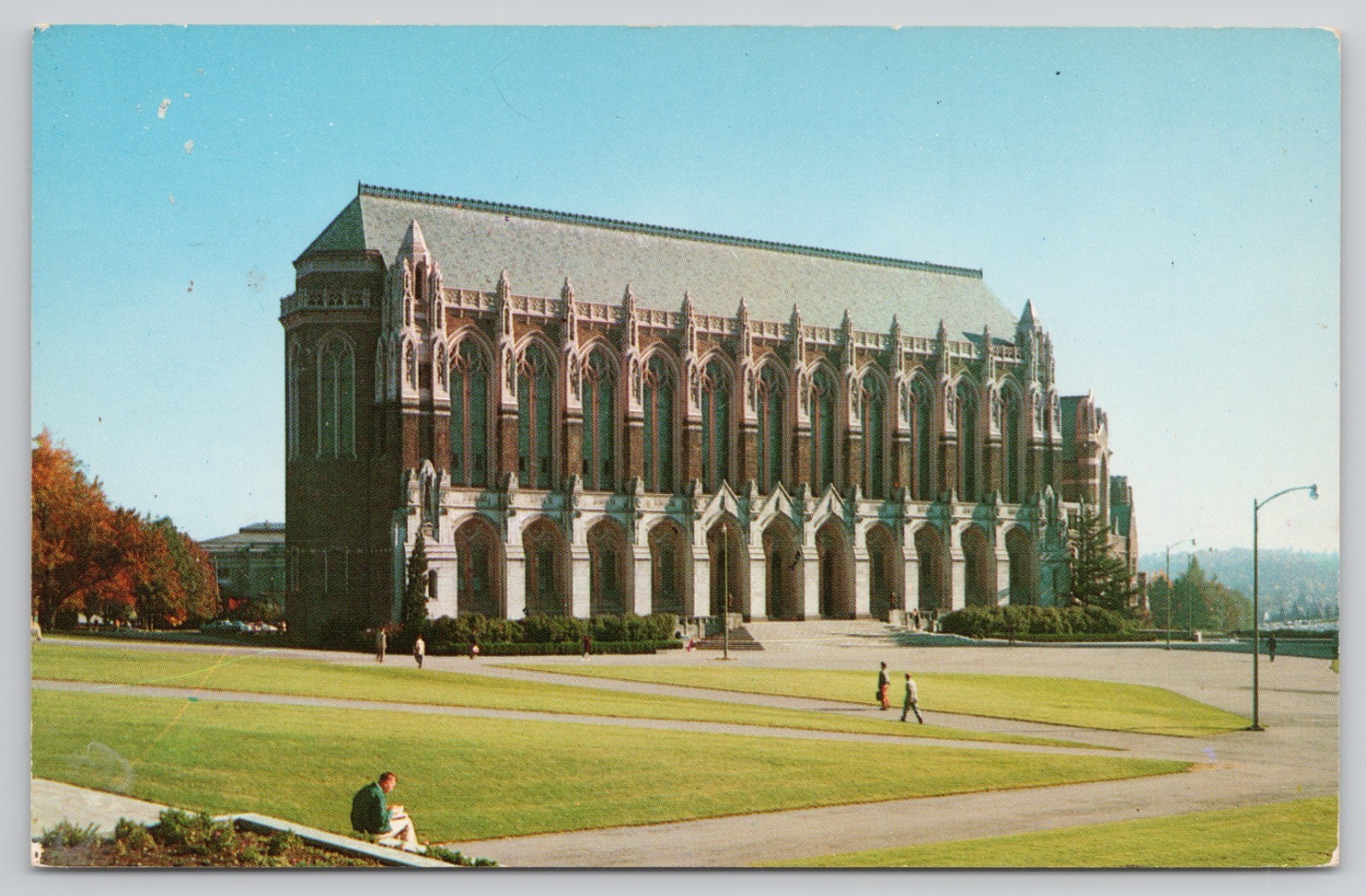 Postcard c1970s University of Washington Seattle Library